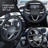 image:imageCoverado Car Steering Wheel Cover Nappa Leather Black Steering Wheel Covers for Women Universal 1415 inch AntiSlip Breathable Steering Wheel ProtectorCBlue