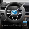 image:imageCoverado Car Steering Wheel Cover Nappa Leather Black Steering Wheel Covers for Women Universal 1415 inch AntiSlip Breathable Steering Wheel ProtectorAGrayNEW