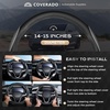 image:imageCoverado Car Steering Wheel Cover Nappa Leather Black Steering Wheel Covers for Women Universal 1415 inch AntiSlip Breathable Steering Wheel ProtectorBBlackGray