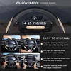 image:imageCoverado Car Steering Wheel Cover Nappa Leather Black Steering Wheel Covers for Women Universal 1415 inch AntiSlip Breathable Steering Wheel ProtectorBBlackBrown