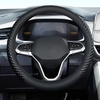 image:imageCoverado Car Steering Wheel Cover Nappa Leather Black Steering Wheel Covers for Women Universal 1415 inch AntiSlip Breathable Steering Wheel ProtectorCBlack
