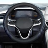 image:imageCoverado Car Steering Wheel Cover Nappa Leather Black Steering Wheel Covers for Women Universal 1415 inch AntiSlip Breathable Steering Wheel ProtectorCBlue