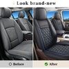 image:imageCoverado Ram Seat Covers Full Set Waterproof Ram 1500 Seat Cover Compatible with 20022026 Dodge RAM 1500 2500 3500 Crew Quad Cab with Curved Bench BlackampBlue lineBlackBlue line