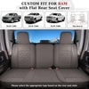 image:imageCoverado Ram Seat Covers Full Set Waterproof Ram 1500 Seat Cover Compatible with 20022026 Dodge RAM 1500 2500 3500 Crew Quad Cab with Curved Bench BlackampBlue lineCoffee flat back