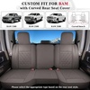 image:imageCoverado Ram Seat Covers Full Set Waterproof Ram 1500 Seat Cover Compatible with 20022026 Dodge RAM 1500 2500 3500 Crew Quad Cab with Curved Bench BlackampBlue lineCoffee curved back