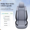 image:imageCoverado Ram Seat Covers Full Set Waterproof Ram 1500 Seat Cover Compatible with 20022026 Dodge RAM 1500 2500 3500 Crew Quad Cab with Curved Bench BlackampBlue lineGrayFrontPair