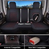 image:imageCoverado Ram Seat Covers Full Set Waterproof Ram 1500 Seat Cover Compatible with 20022026 Dodge RAM 1500 2500 3500 Crew Quad Cab with Curved Bench BlackampBlue lineRed curved back