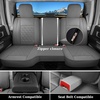 image:imageCoverado Ram Seat Covers Full Set Waterproof Ram 1500 Seat Cover Compatible with 20022026 Dodge RAM 1500 2500 3500 Crew Quad Cab with Curved Bench BlackampBlue lineDark gray curved back