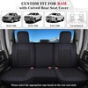 image:imageCoverado Ram Seat Covers Full Set Waterproof Ram 1500 Seat Cover Compatible with 20022026 Dodge RAM 1500 2500 3500 Crew Quad Cab with Curved Bench BlackampBlue lineBlack curved back