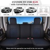 image:imageCoverado Ram Seat Covers Full Set Waterproof Ram 1500 Seat Cover Compatible with 20022026 Dodge RAM 1500 2500 3500 Crew Quad Cab with Curved Bench BlackampBlue lineBlue curved back