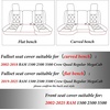 image:imageCoverado Ram Seat Covers Full Set Waterproof Ram 1500 Seat Cover Compatible with 20022026 Dodge RAM 1500 2500 3500 Crew Quad Cab with Curved Bench BlackampBlue lineBlue flat back
