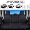 image:imageCoverado Ram Seat Covers Full Set Waterproof Ram 1500 Seat Cover Compatible with 20022026 Dodge RAM 1500 2500 3500 Crew Quad Cab with Curved Bench BlackampBlue lineBlack flat back