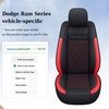 image:imageCoverado Ram Seat Covers Full Set Waterproof Ram 1500 Seat Cover Compatible with 20022026 Dodge RAM 1500 2500 3500 Crew Quad Cab with Curved Bench BlackampBlue lineRed curved back