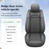 image:imageCoverado Ram Seat Covers Full Set Waterproof Ram 1500 Seat Cover Compatible with 20022026 Dodge RAM 1500 2500 3500 Crew Quad Cab with Curved Bench BlackampBlue lineDark gray curved back