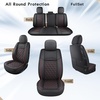 image:imageCoverado Ram Seat Covers Full Set Waterproof Ram 1500 Seat Cover Compatible with 20022026 Dodge RAM 1500 2500 3500 Crew Quad Cab with Curved Bench BlackampBlue lineBlackRed line flat back