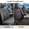 image:imageCoverado Ram Seat Covers Full Set Waterproof Ram 1500 Seat Cover Compatible with 20022026 Dodge RAM 1500 2500 3500 Crew Quad Cab with Curved Bench BlackampBlue lineBlackRed line flat back