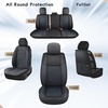 image:imageCoverado Ram Seat Covers Full Set Waterproof Ram 1500 Seat Cover Compatible with 20022026 Dodge RAM 1500 2500 3500 Crew Quad Cab with Curved Bench BlackampBlue lineBlackBlue lineflat back