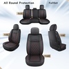 image:imageCoverado Ram Seat Covers Full Set Waterproof Ram 1500 Seat Cover Compatible with 20022026 Dodge RAM 1500 2500 3500 Crew Quad Cab with Curved Bench BlackampBlue lineBlackRed linecurved back