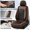 image:imageCoverado Universal Car Seat Covers Full Set Luxury StainResistant Waterproof Faux Leather Front amp Rear Seat Protectors Elegant EasyClean Automotive Interior  WhiteBlackCoffeeBlack