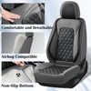 image:imageCoverado Universal Car Seat Covers Full Set Luxury StainResistant Waterproof Faux Leather Front amp Rear Seat Protectors Elegant EasyClean Automotive Interior  WhiteBlackGrayBlack
