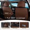 image:imageCoverado Universal Car Seat Covers Full Set Luxury StainResistant Waterproof Faux Leather Front amp Rear Seat Protectors Elegant EasyClean Automotive Interior  WhiteBlackCoffeeBlack