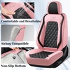 image:imageCoverado Universal Car Seat Covers Full Set Luxury StainResistant Waterproof Faux Leather Front amp Rear Seat Protectors Elegant EasyClean Automotive Interior  WhiteBlackPinkBlack