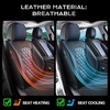 image:imageCoverado Universal Car Seat Covers Full Set Luxury StainResistant Waterproof Faux Leather Front amp Rear Seat Protectors Elegant EasyClean Automotive Interior  WhiteBlackBlackblue