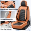 image:imageCoverado Universal Car Seat Covers Full Set Luxury StainResistant Waterproof Faux Leather Front amp Rear Seat Protectors Elegant EasyClean Automotive Interior  WhiteBlackBrownBlack