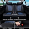 image:imageCoverado Universal Car Seat Covers Full Set Luxury StainResistant Waterproof Faux Leather Front amp Rear Seat Protectors Elegant EasyClean Automotive Interior  WhiteBlackBlackblue