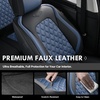 image:imageCoverado Universal Car Seat Covers Full Set Luxury StainResistant Waterproof Faux Leather Front amp Rear Seat Protectors Elegant EasyClean Automotive Interior  WhiteBlackBlackblue
