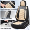 image:imageCoverado Universal Car Seat Covers Full Set Luxury StainResistant Waterproof Faux Leather Front amp Rear Seat Protectors Elegant EasyClean Automotive Interior  WhiteBlackBlackBeige
