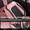 image:imageCoverado Universal Car Seat Covers Full Set Luxury StainResistant Waterproof Faux Leather Front amp Rear Seat Protectors Elegant EasyClean Automotive Interior  WhiteBlackPinkBlack