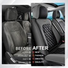 image:imageCoverado Universal Car Seat Covers Full Set Luxury StainResistant Waterproof Faux Leather Front amp Rear Seat Protectors Elegant EasyClean Automotive Interior  WhiteBlackGrayBlack