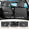 image:imageCoverado Universal Car Seat Covers Full Set Luxury StainResistant Waterproof Faux Leather Front amp Rear Seat Protectors Elegant EasyClean Automotive Interior  WhiteBlackGrayBlack