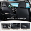 image:imageCoverado Universal Car Seat Covers Full Set Luxury StainResistant Waterproof Faux Leather Front amp Rear Seat Protectors Elegant EasyClean Automotive Interior  WhiteBlackBlackblue