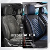 image:imageCoverado Universal Car Seat Covers Full Set Luxury StainResistant Waterproof Faux Leather Front amp Rear Seat Protectors Elegant EasyClean Automotive Interior  WhiteBlackBlackblue