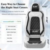 image:imageCoverado Universal Car Seat Covers Full Set Luxury StainResistant Waterproof Faux Leather Front amp Rear Seat Protectors Elegant EasyClean Automotive Interior  WhiteBlackWhiteBlack