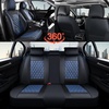 image:imageCoverado Universal Car Seat Covers Full Set Luxury StainResistant Waterproof Faux Leather Front amp Rear Seat Protectors Elegant EasyClean Automotive Interior  WhiteBlackBlackblue