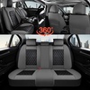 image:imageCoverado Universal Car Seat Covers Full Set Luxury StainResistant Waterproof Faux Leather Front amp Rear Seat Protectors Elegant EasyClean Automotive Interior  WhiteBlackGrayBlack