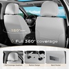 image:imageCoverado Universal Car Seat Covers Full Set Luxury StainResistant Waterproof Faux Leather Front amp Rear Seat Protectors Elegant EasyClean Automotive Interior  WhiteBlackWhiteBlack