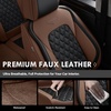image:imageCoverado Universal Car Seat Covers Full Set Luxury StainResistant Waterproof Faux Leather Front amp Rear Seat Protectors Elegant EasyClean Automotive Interior  WhiteBlackCoffeeBlack
