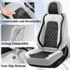image:imageCoverado Universal Car Seat Covers Full Set Luxury StainResistant Waterproof Faux Leather Front amp Rear Seat Protectors Elegant EasyClean Automotive Interior  WhiteBlackWhiteBlack