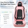 image:imageCoverado Universal Car Seat Covers Full Set Luxury StainResistant Waterproof Faux Leather Front amp Rear Seat Protectors Elegant EasyClean Automotive Interior  WhiteBlackPinkBlack