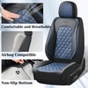 image:imageCoverado Universal Car Seat Covers Full Set Luxury StainResistant Waterproof Faux Leather Front amp Rear Seat Protectors Elegant EasyClean Automotive Interior  WhiteBlackBlackblue