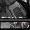 image:imageCoverado Universal Car Seat Covers Full Set Luxury StainResistant Waterproof Faux Leather Front amp Rear Seat Protectors Elegant EasyClean Automotive Interior  WhiteBlackGrayBlack