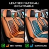 image:imageCoverado Universal Car Seat Covers Full Set Luxury StainResistant Waterproof Faux Leather Front amp Rear Seat Protectors Elegant EasyClean Automotive Interior  WhiteBlackBrownBlack