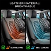 image:imageCoverado Universal Car Seat Covers Full Set Luxury StainResistant Waterproof Faux Leather Front amp Rear Seat Protectors Elegant EasyClean Automotive Interior  WhiteBlackGrayBlack