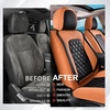 image:imageCoverado Universal Car Seat Covers Full Set Luxury StainResistant Waterproof Faux Leather Front amp Rear Seat Protectors Elegant EasyClean Automotive Interior  WhiteBlackBrownBlack