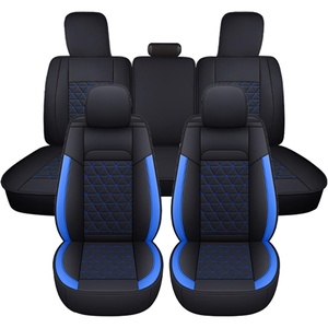 image:imageCoverado Ram Seat Covers Full Set Waterproof Ram 1500 Seat Cover Compatible with 20022026 Dodge RAM 1500 2500 3500 Crew Quad Cab with Curved Bench BlackampBlue lineBlue flat back