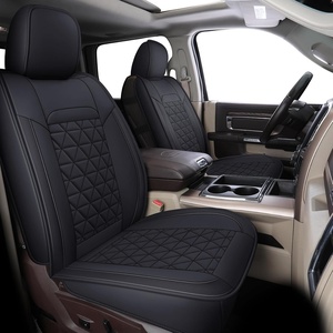 image:imageCoverado Ram Seat Covers Full Set Waterproof Ram 1500 Seat Cover Compatible with 20022026 Dodge RAM 1500 2500 3500 Crew Quad Cab with Curved Bench BlackampBlue lineBlack curved back